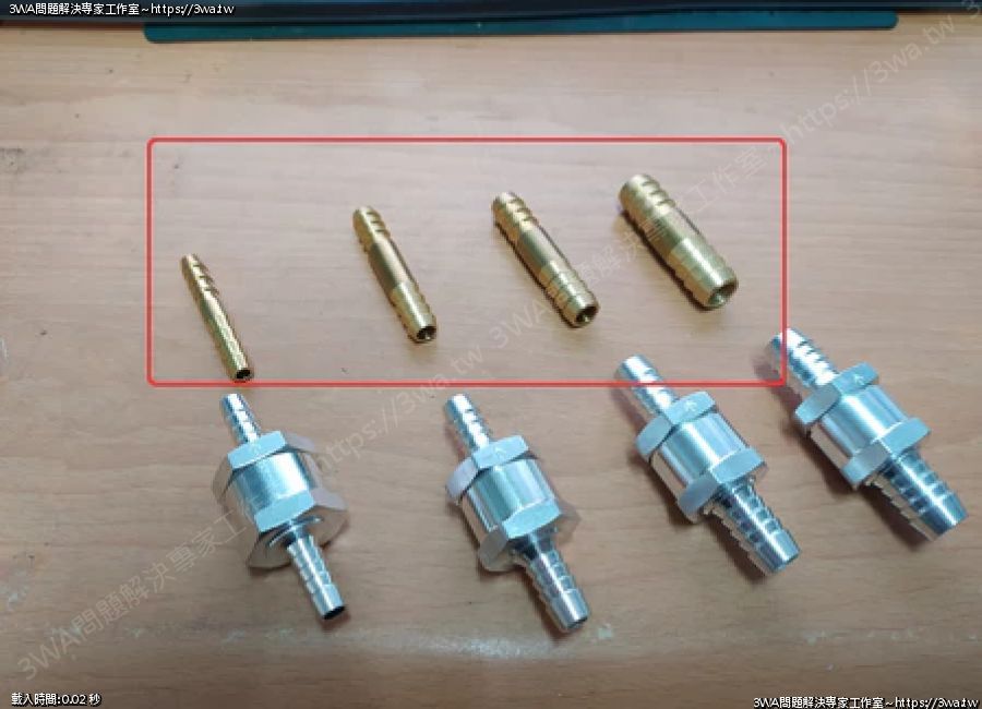 銅質雙頭牙-單向閥廢除接管使用 6mm 8mm 10mm 12.7mm 16mm
